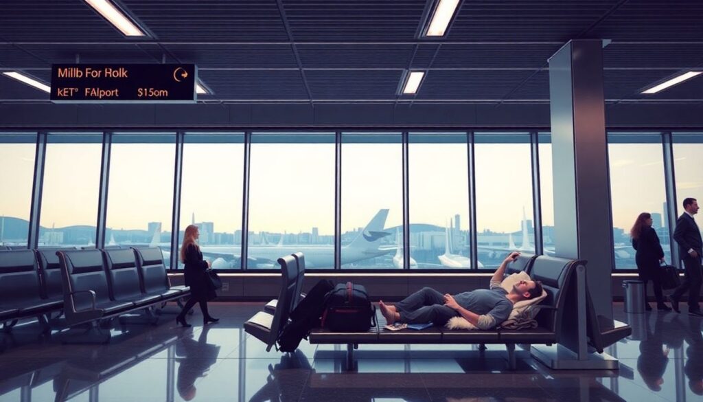 Как спать в аэропорту: лайфхаки для экономных - иллюстрация