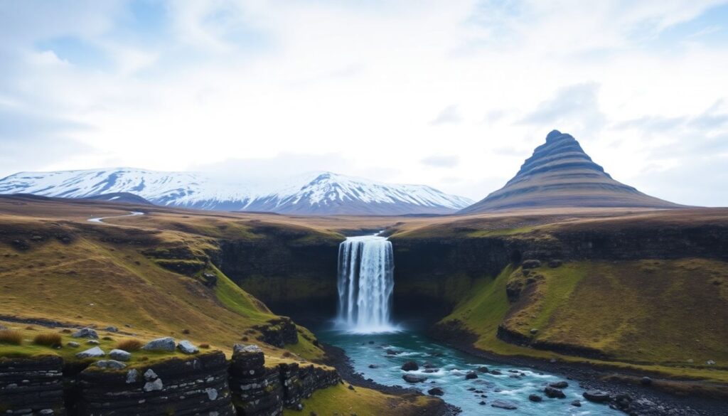 Путешествие по Исландии: ледники, вулканы и водопады - иллюстрация