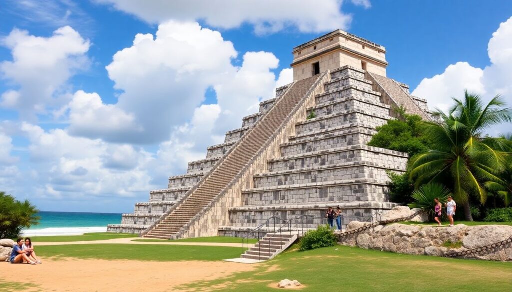 Мексика: от Канкуна до древних пирамид майя - иллюстрация