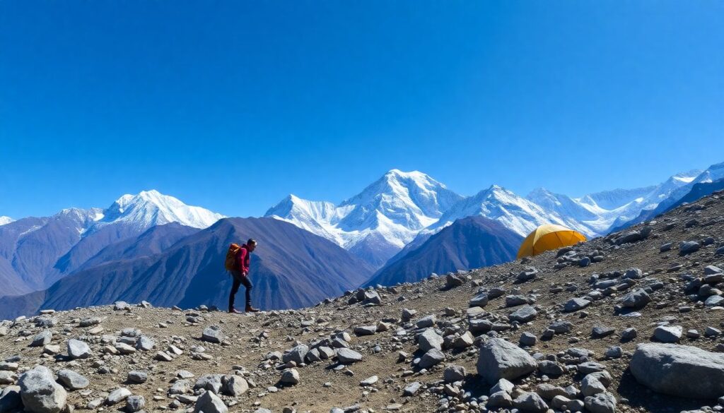 Путешествие в Непал: треккинг к базовому лагерю Эвереста - иллюстрация
