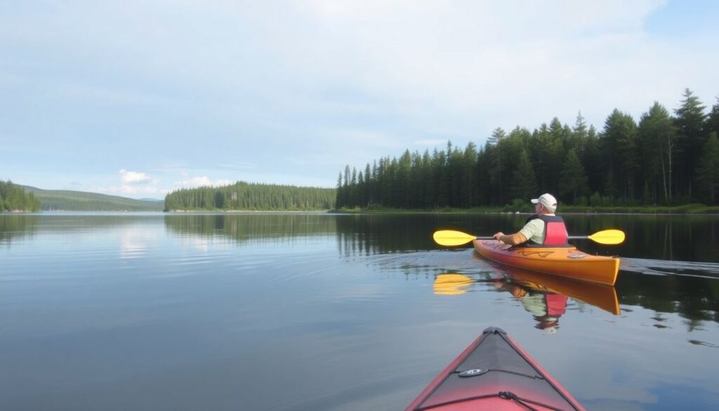 Лучшие места для каякинга и рафтинга - иллюстрация