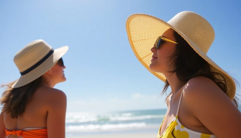 Как защитить кожу от солнца в горах и на пляже - иллюстрация