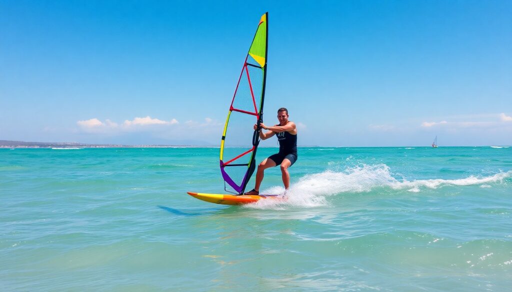 Лучшие места для виндсерфинга - иллюстрация