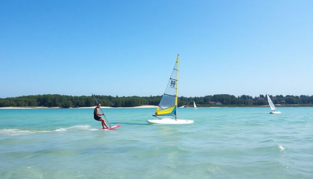 Лучшие места для виндсерфинга - иллюстрация