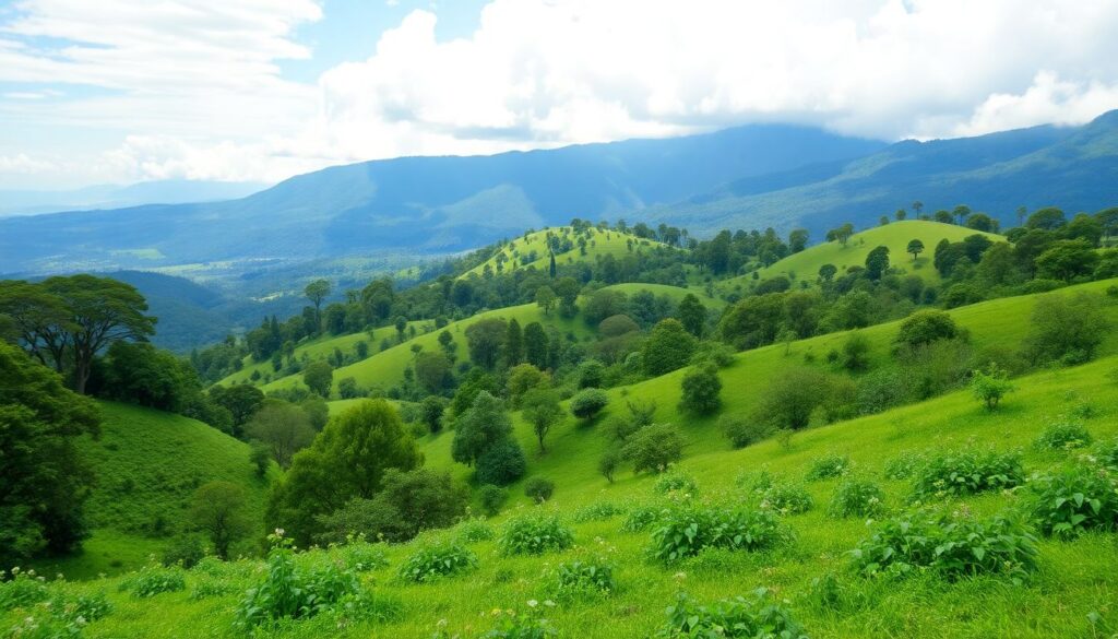 Путешествие в Руанду: страна тысячи холмов и горных горилл - иллюстрация