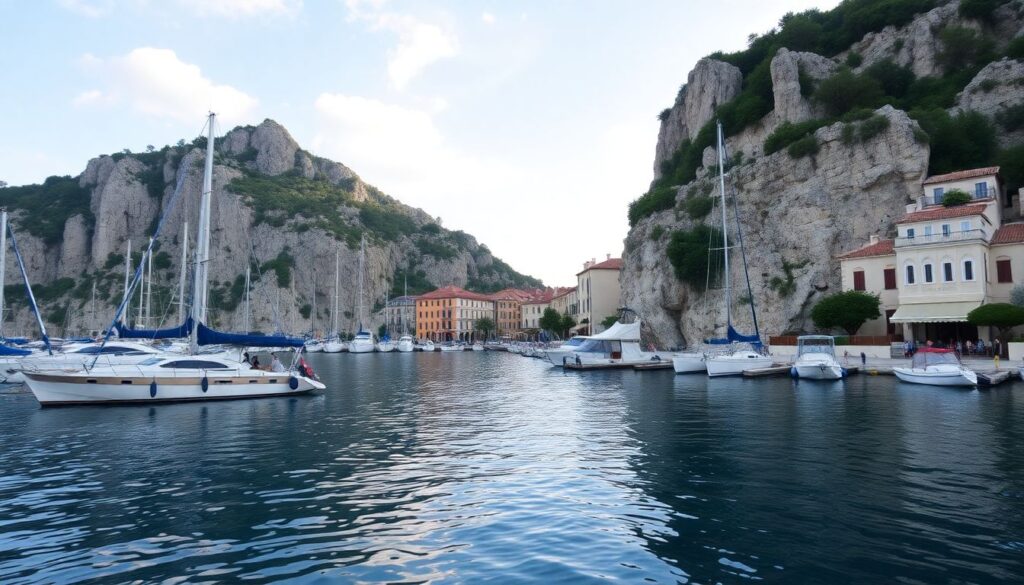 Путешествие по островам Хорватии на яхте - иллюстрация