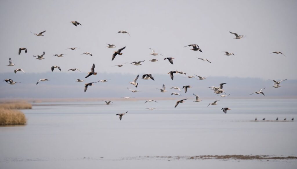 Лучшие места для наблюдения за перелетными птицами - иллюстрация