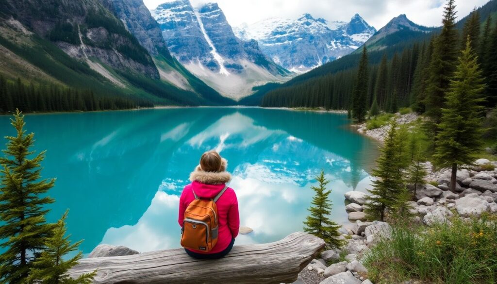 Путешествие по национальным паркам Канады - иллюстрация