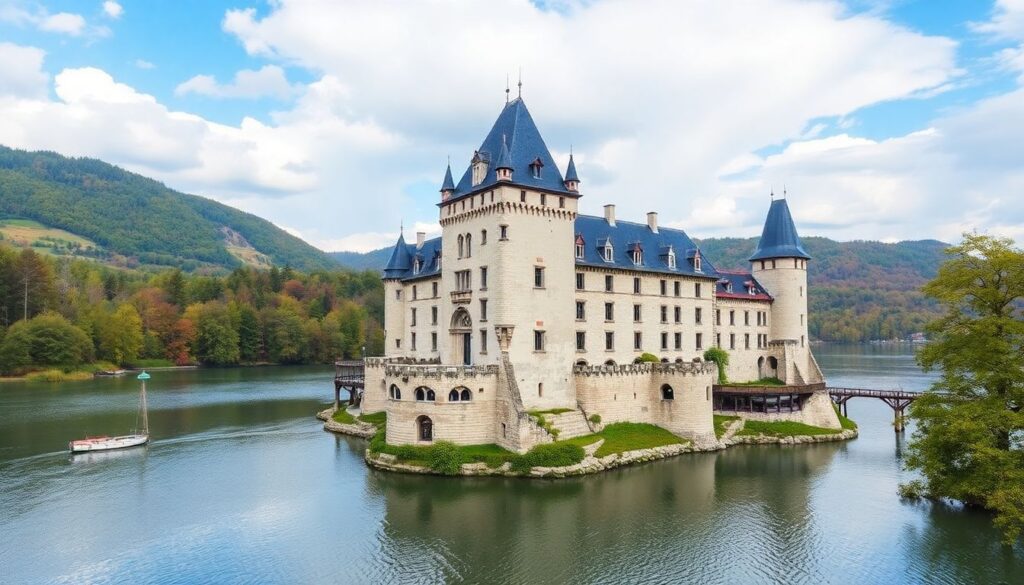 Самые красивые замки на воде - иллюстрация