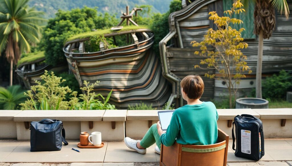 Как оставаться продуктивным, работая удаленно из путешествия - иллюстрация