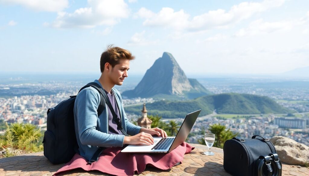 Как оставаться продуктивным, работая удаленно из путешествия - иллюстрация