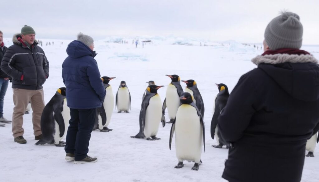 Лучшие места для наблюдения за пингвинами - иллюстрация