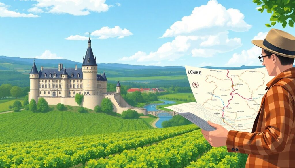 Путешествие по Долине Луары во Франции: замки и вино - иллюстрация