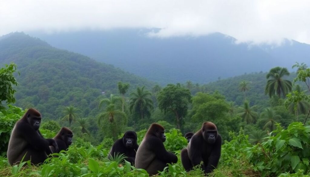 Лучшие места для наблюдения за гориллами - иллюстрация
