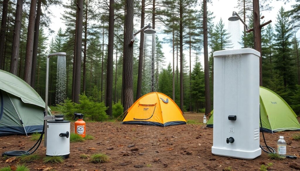 Как выбрать и пользоваться портативным душем для кемпинга - иллюстрация