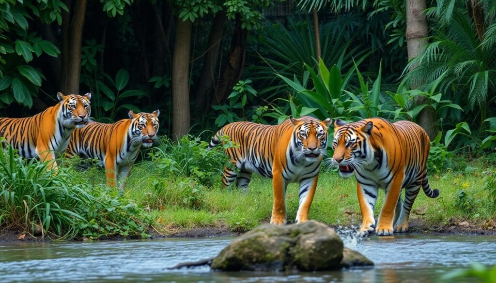 Лучшие места для наблюдения за тиграми - иллюстрация