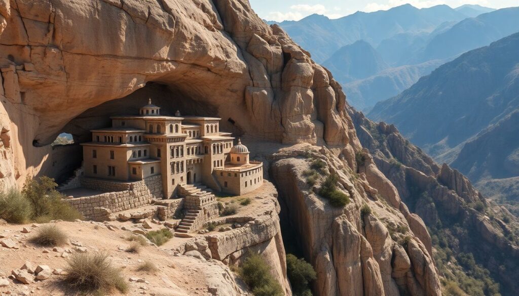 Самые красивые монастыри, расположенные в скалах - иллюстрация
