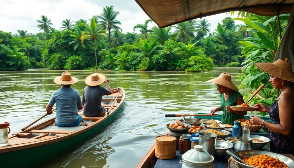 Путешествие по Амазонке в Колумбии - иллюстрация