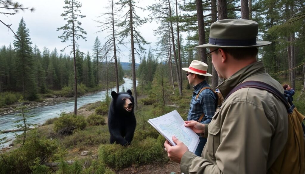 Лучшие места для наблюдения за медведями гризли - иллюстрация