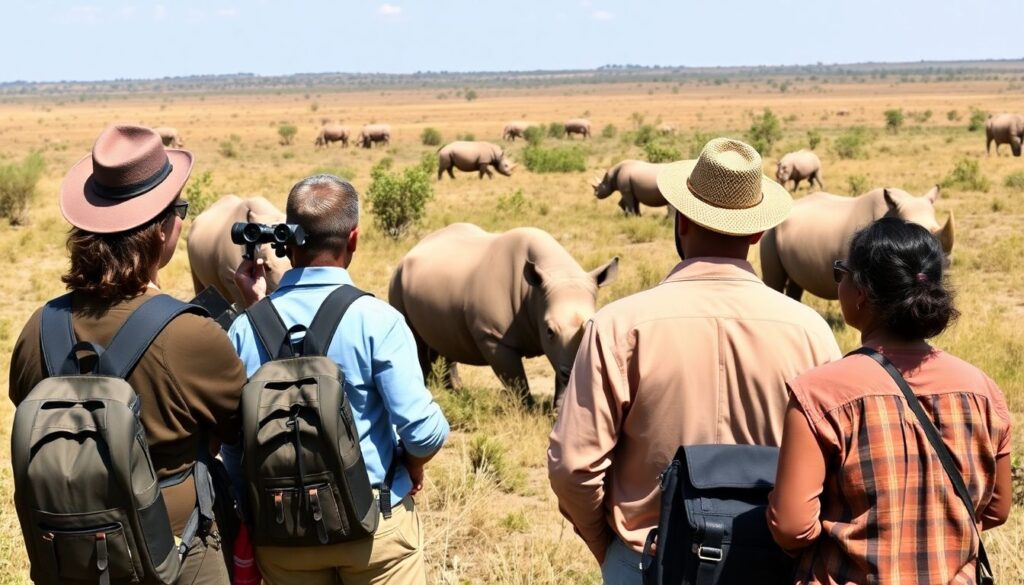 Лучшие места для наблюдения за носорогами - иллюстрация