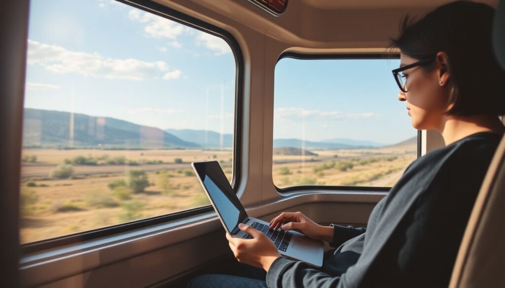 Как путешествовать и учиться онлайн - иллюстрация