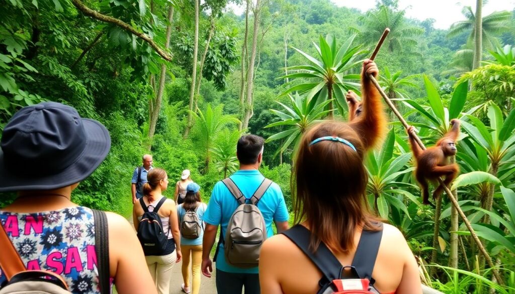 Лучшие места для наблюдения за орангутанами - иллюстрация