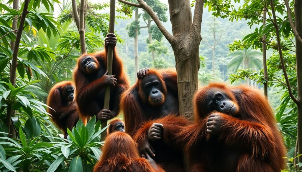 Лучшие места для наблюдения за орангутанами - иллюстрация