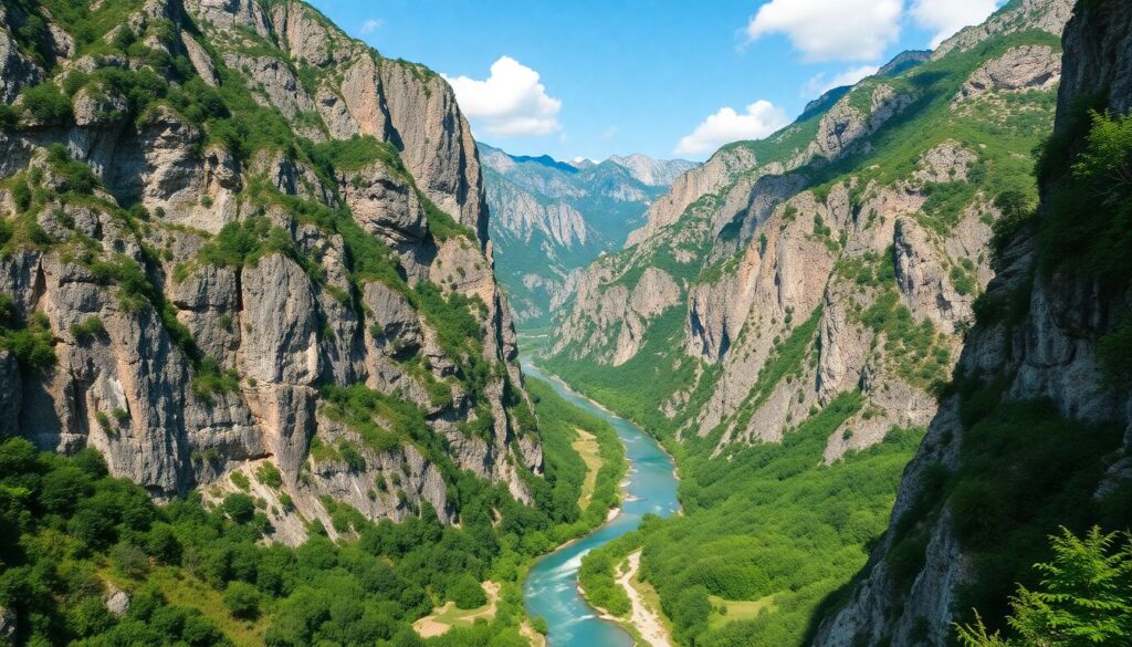 Путешествие по каньонам Черногории - иллюстрация