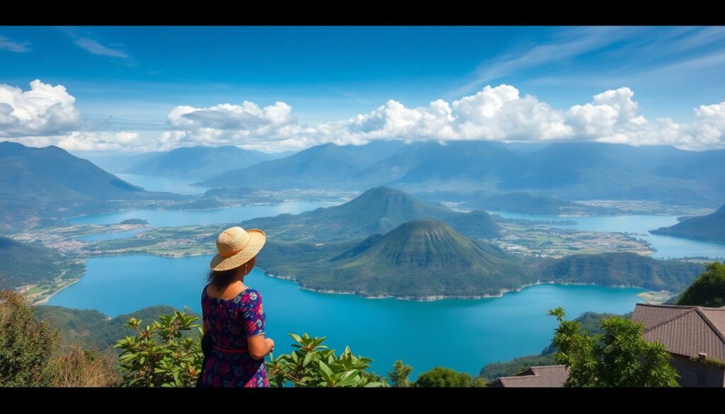 Путешествие в Гватемалу: озеро Атитлан и рынок Чичикастенанго - иллюстрация