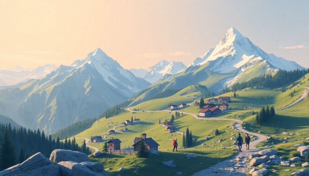 Самые красивые пешеходные маршруты в Альпах - иллюстрация