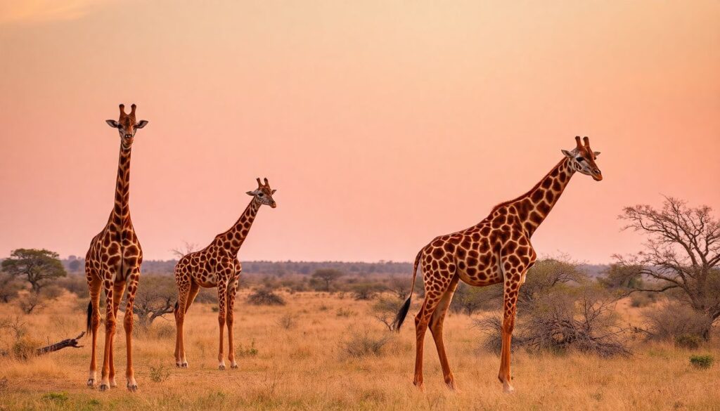 Лучшие места для наблюдения за жирафами - иллюстрация