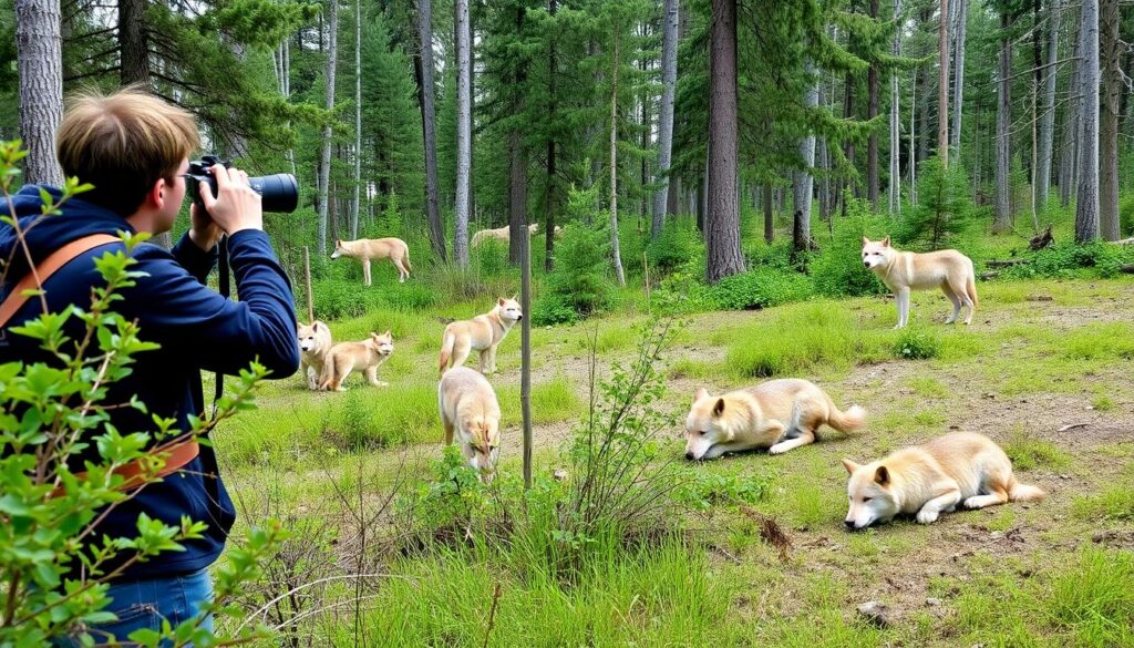 Лучшие места для наблюдения за волками в дикой природе - иллюстрация