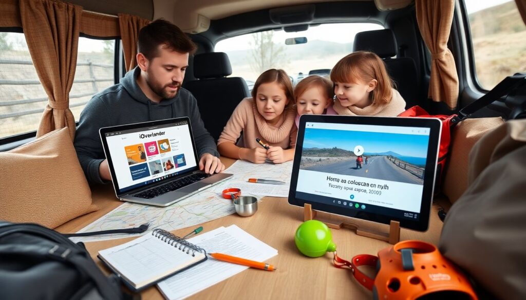 Как путешествовать с маленькими детьми в автодоме - иллюстрация