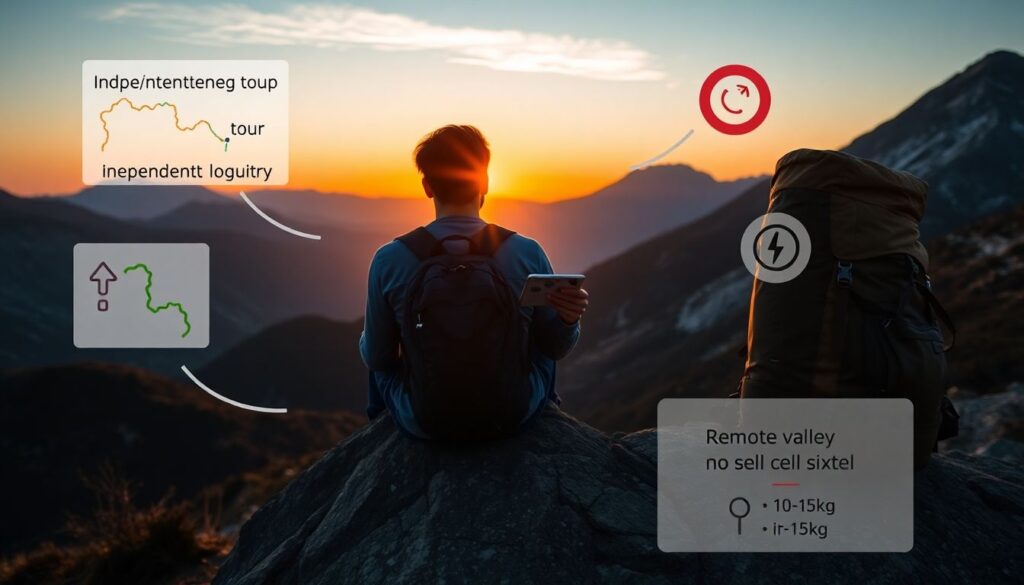 Путешествие по национальному парку Торрес-дель-Пайне в Чили - иллюстрация