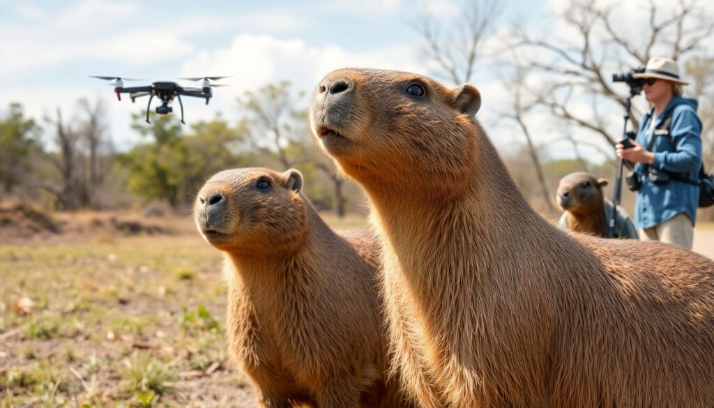 Лучшие места для наблюдения за капибарами - иллюстрация