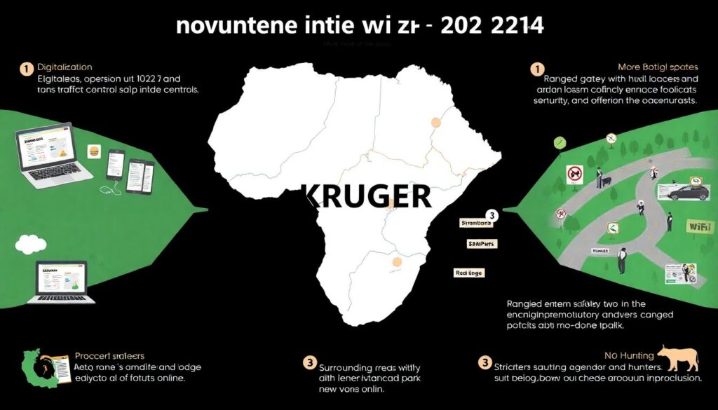 Путешествие по национальному парку Крюгера в ЮАР - иллюстрация