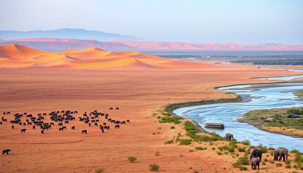 Путешествие по национальному парку Крюгера в ЮАР - иллюстрация