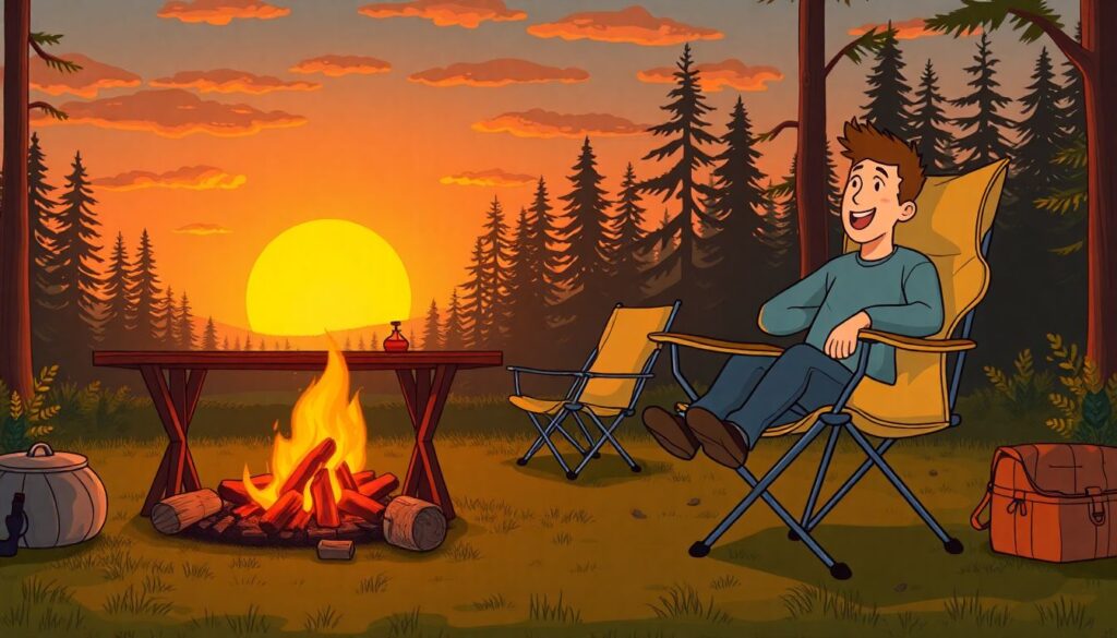 Как выбрать и использовать кемпинговую мебель - иллюстрация