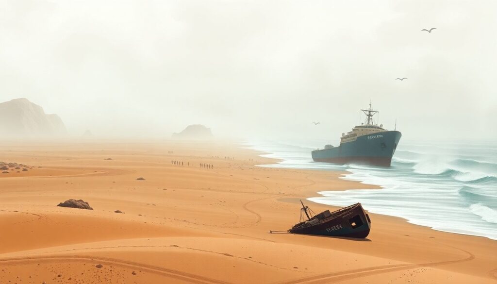 Путешествие в Намибию: Берег Скелетов - иллюстрация