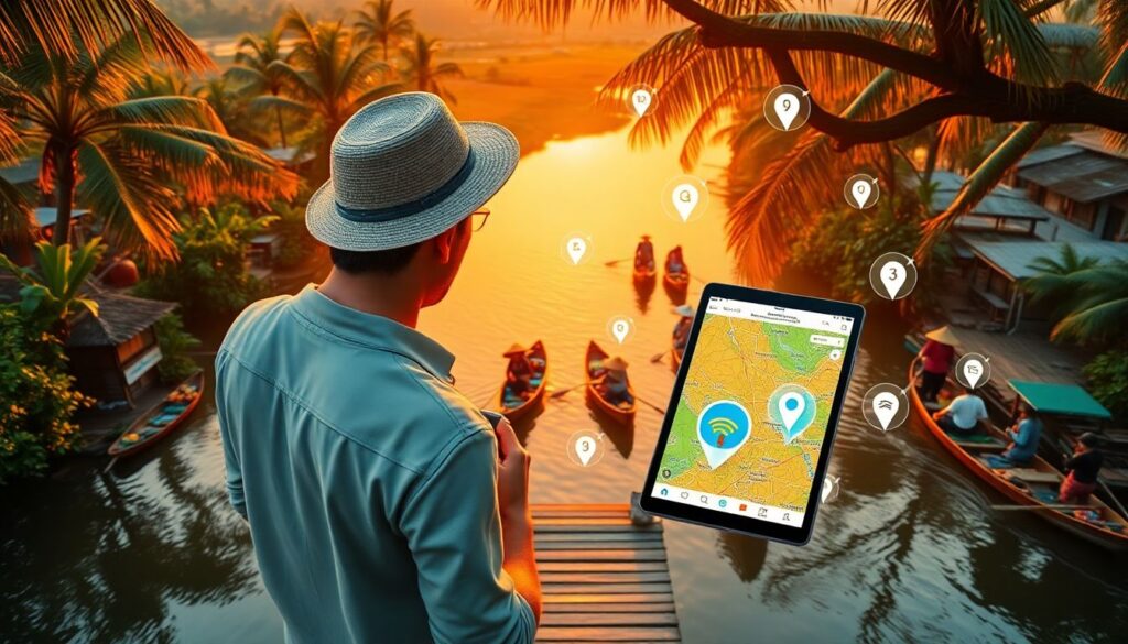 Путешествие во Вьетнам: дельта Меконга - иллюстрация