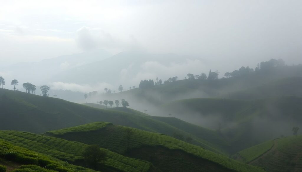 Путешествие в Индию: чайные плантации Дарджилинга - иллюстрация