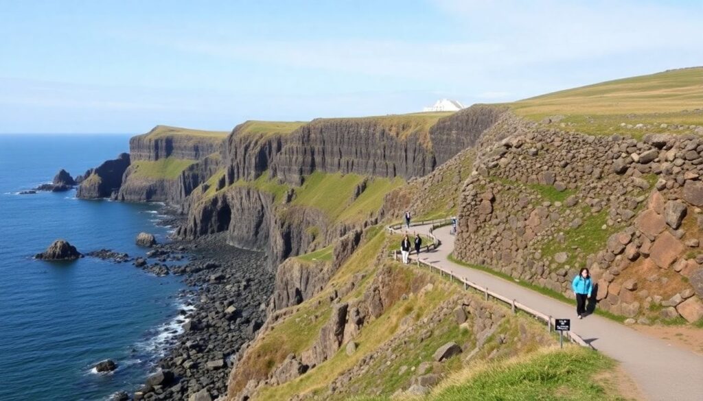 Путешествие по Дороге гигантов в Северной Ирландии - иллюстрация